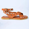 Madison Merrit Cross Over Flat Sandal - Tan