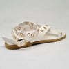 Madison Merrit Cross Over Flat Sandal - White
