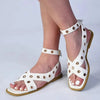 Madison Merrit Cross Over Flat Sandal - White