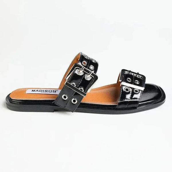 Madison Mia Push In Sandal - Black