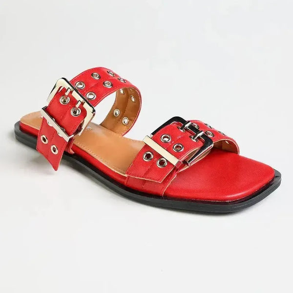 Madison Mia Push In Sandal - Red