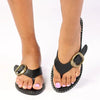Madison Michelle Toe Thong Sandal - Black