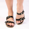 Madison Mikayla Flat Sandal - Black