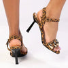 Madison Mila Oval Studded Sandal Heel - Print