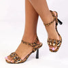 Madison Mila Oval Studded Sandal Heel - Print