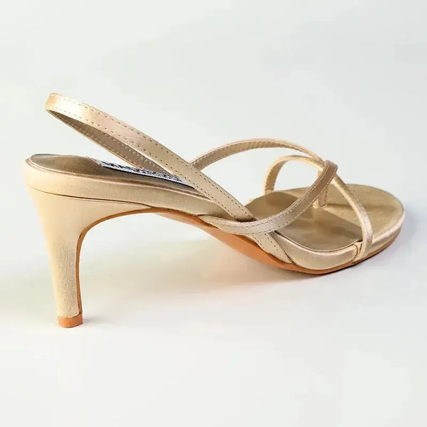 Madison Miles Strappy Sandal Heel - Nude
