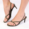 Madison Miles Strappy Sandal Heel - Olive