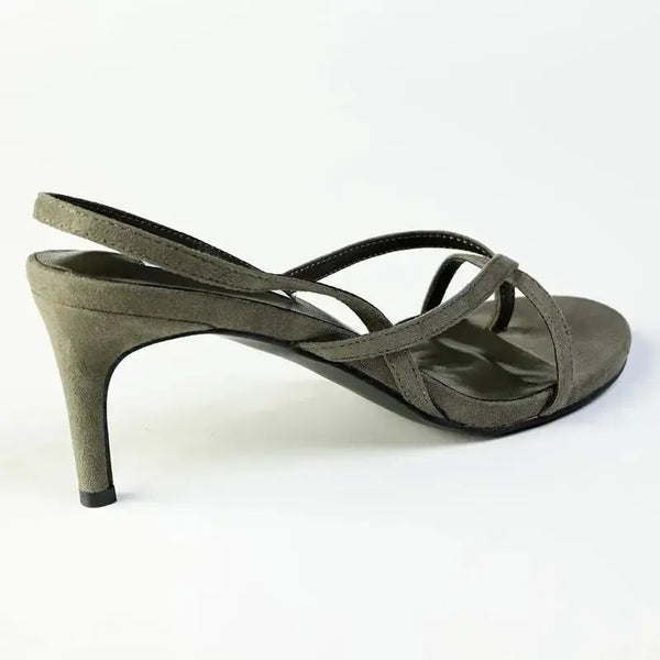 Madison Miles Strappy Sandal Heel - Olive