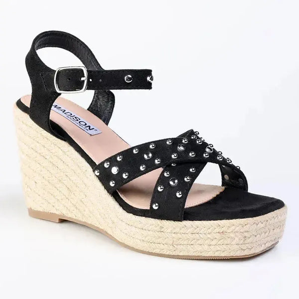 Madison Milka Espadrille Wedge - Black