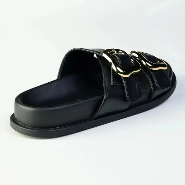 Madison Miller Footbed Sandal - Black
