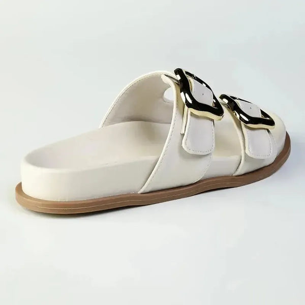 Madison Miller Footbed Sandal - Off White