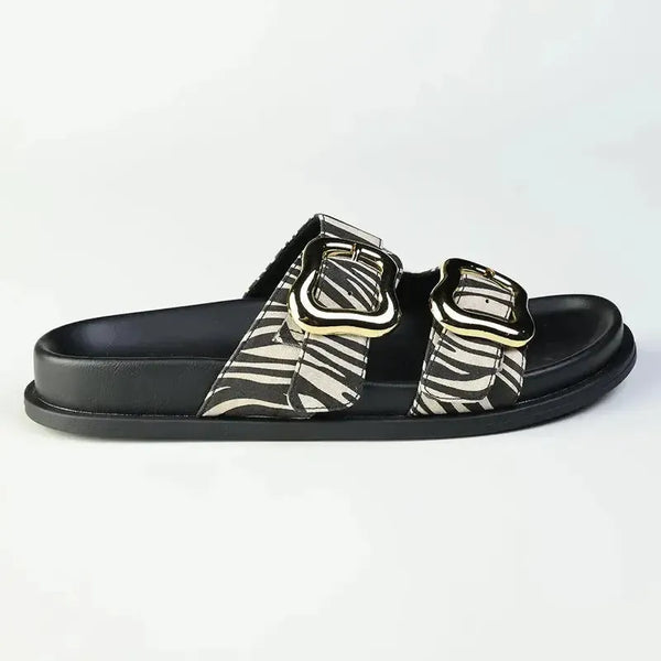 Madison Miller Footbed Sandal - Print