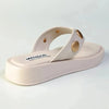 Madison Mimi Button Platform Thong Sandal - Off White