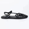 Madison Miriam Full Strappy Flat Sandal - Black