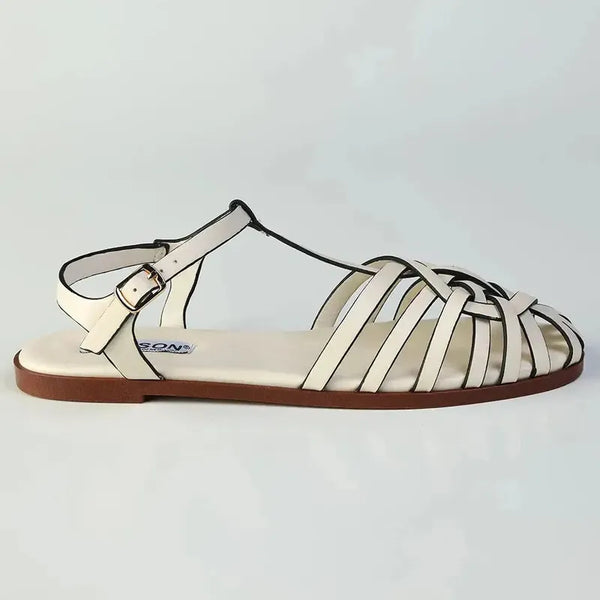 Madison Miriam Full Strappy Flat Sandal - Off White