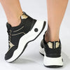 Madison Morgan Chunky Sole Sneaker - Black/Gold
