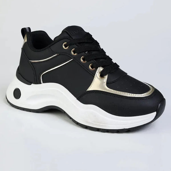 Madison Morgan Sneaker - Black/Gold