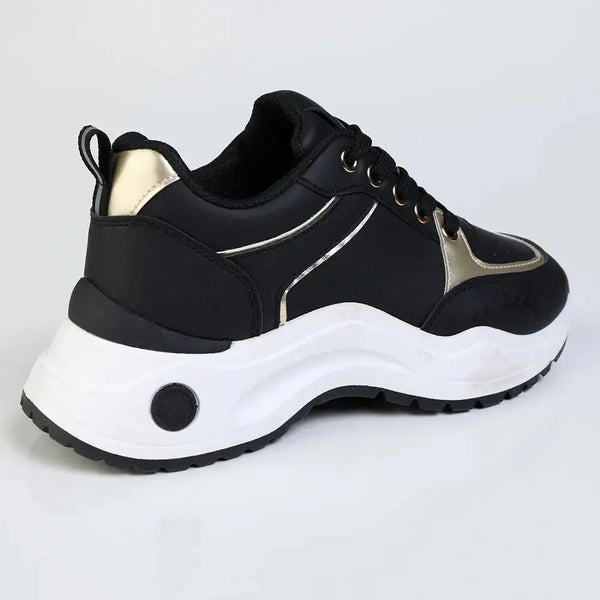 Madison Morgan Sneaker - Black/Gold