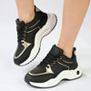 Madison Morgan Sneaker - Black/Gold