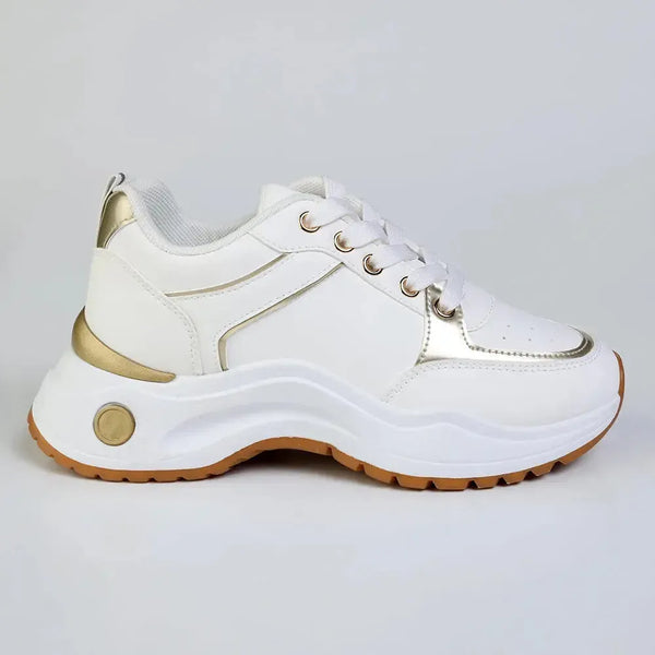 Madison Morgan Sneaker - White/Gold