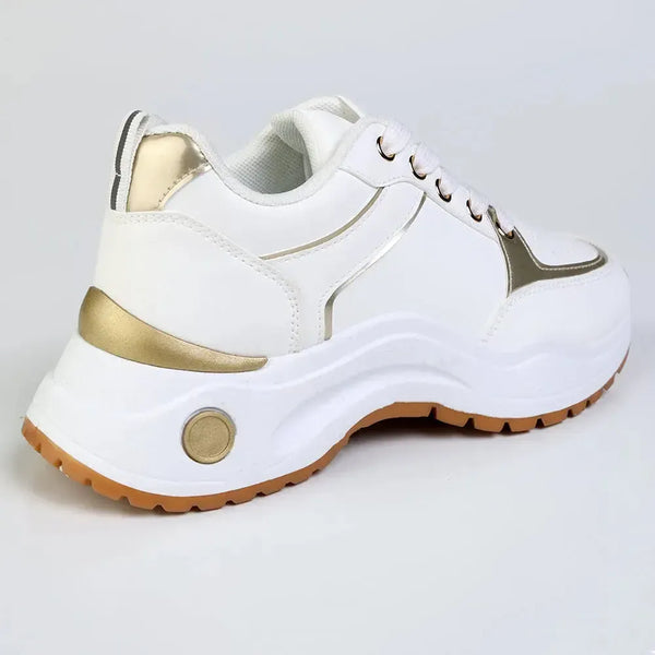 Madison Morgan Sneaker - White/Gold