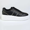 Madison Myra Metalic Inserts Lace Up Sneaker - Black / Gold