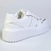 Madison Myra Metalic Inserts Lace Up Sneaker - White / Silver