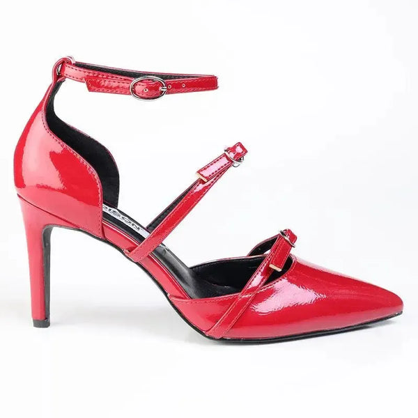 Madison Nabila Stiletto Court - Dark Red