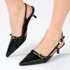 Madison Nadine Fancy Kitten Heel - Black