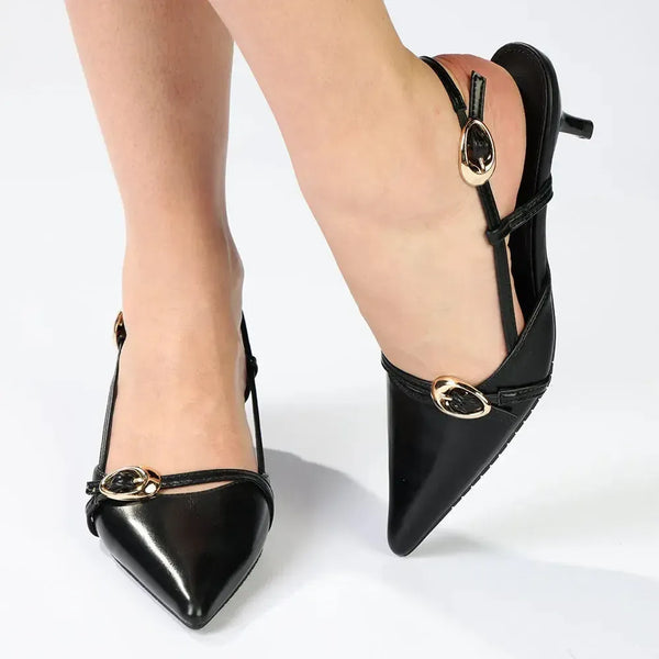 Madison Nadine Kitten Heel - Black