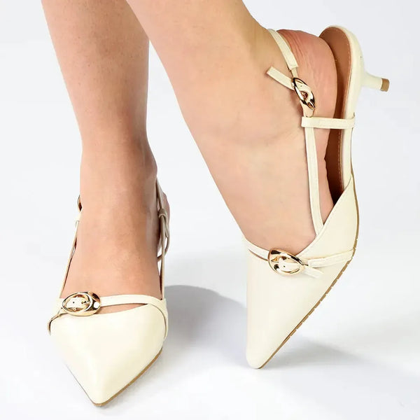 Madison Nadine Kitten Heel - Off White