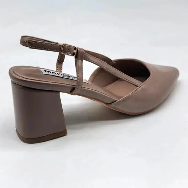Madison Nanny Block Heel - Nude