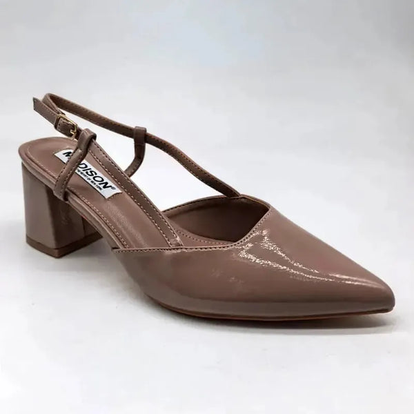 Madison Nanny Block Heel - Nude