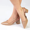 Madison Nanny Block Heel - Nude