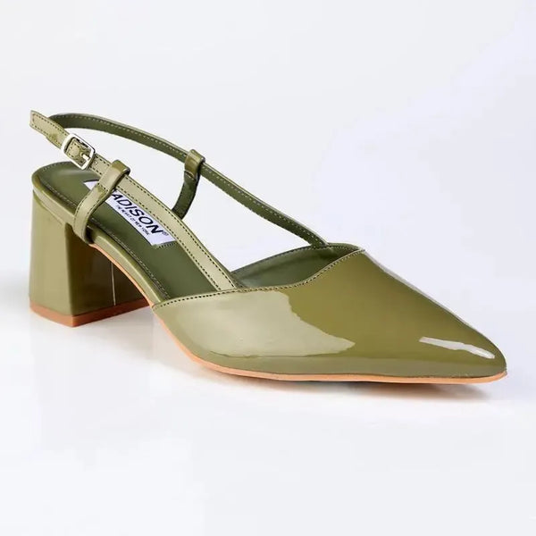Madison Nanny Block Heel - Ripe Olive