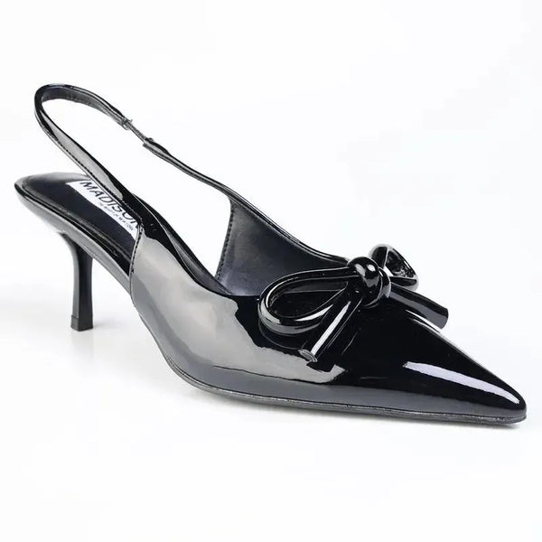 Madison Natasha Slingback With Bow Heel - Black