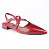 Madison Nella Cross Over Slingback - Dark Red