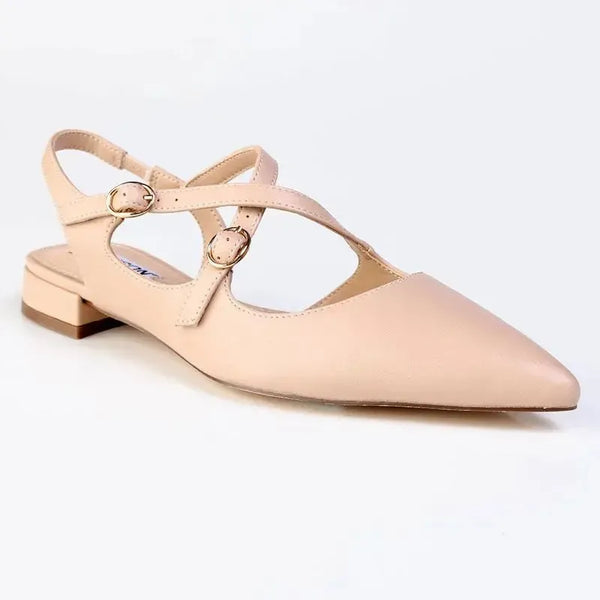 Madison Nella Cross Over Slingback - Nude