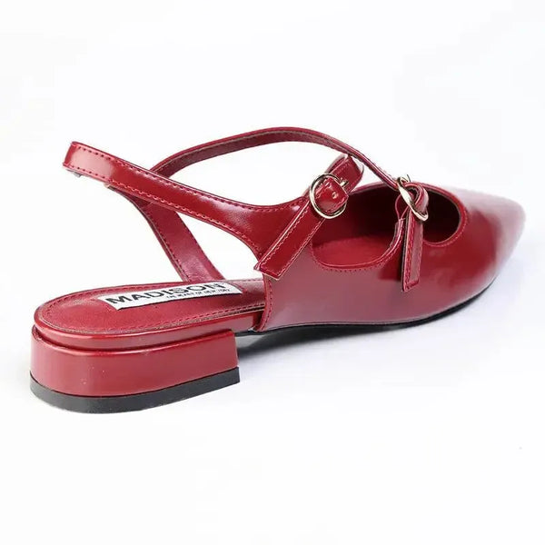 Madison Nella Flats - Dark Red