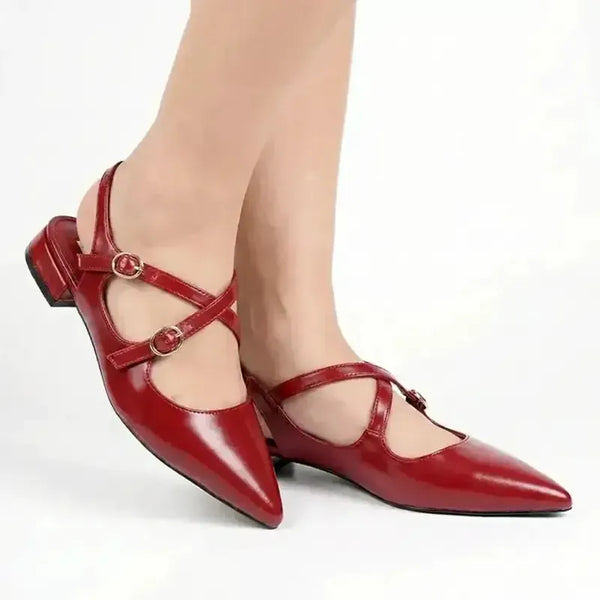 Madison Nella Flats - Dark Red
