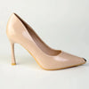 Madison Oakland Stiletto Court With Metal Tip - Nude