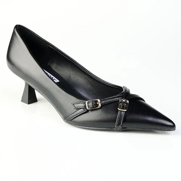 Madison Octavia Buckle Strap Court - Black
