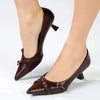 Madison Octavia Buckle Strap Court - Brown