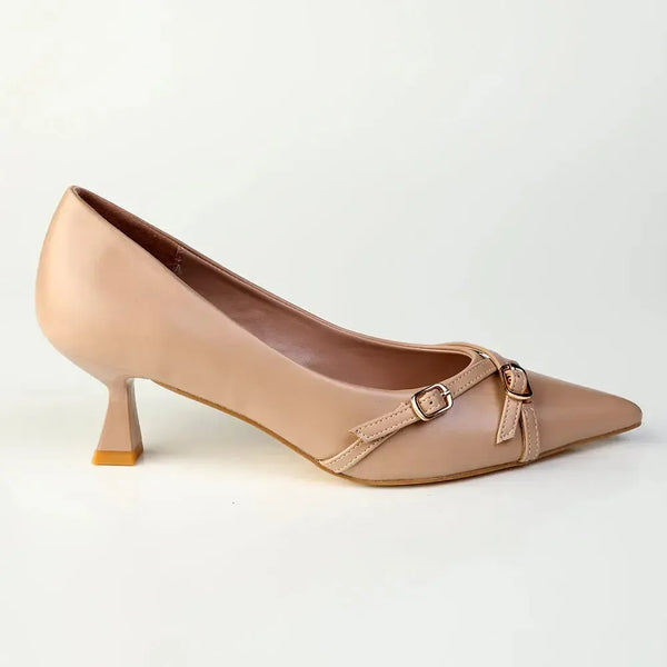 Madison Octavia Buckle Strap Court - Nude