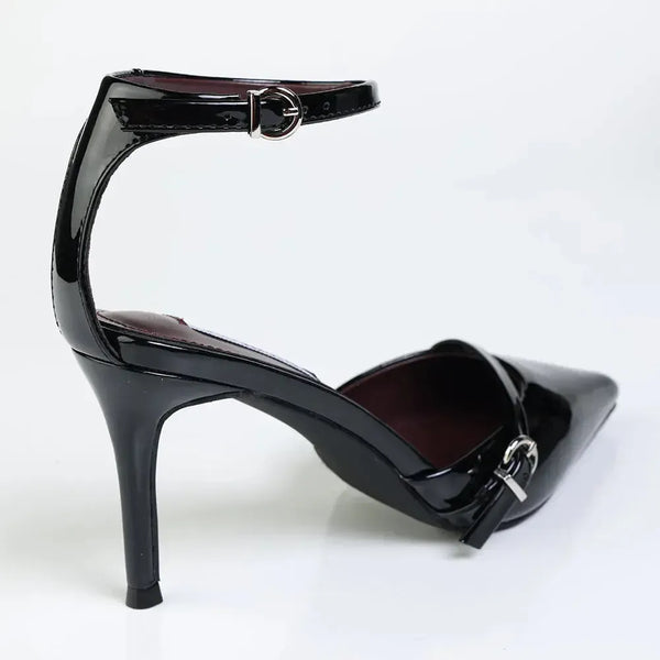 Madison Oda Court Heel - Black