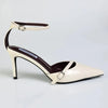 Madison Oda Open Waist Ankle Tie Court Heel - Off White