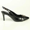 Madison Odelia Buckle Trim Slingback Stilleto Heel - Black