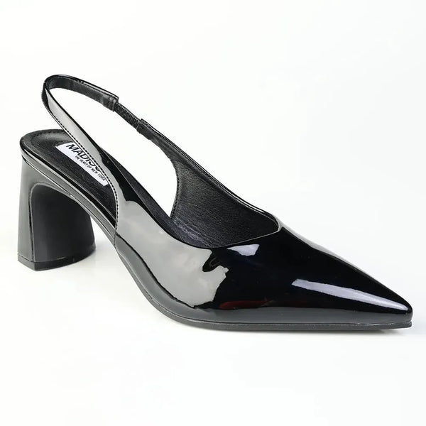 Madison Odette Basic Slingback On Block Heel - Black