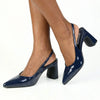 Madison Odette Block Heel - Navy