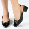 Madison Ofeera 2 Trim Block Heel - Black